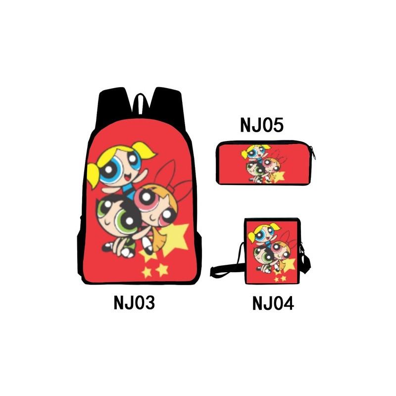 Mochila de Dibujos Animados Las Supernenas Con Correas Acolchadas de Espuma Para la Escuela y el Uso Diario
