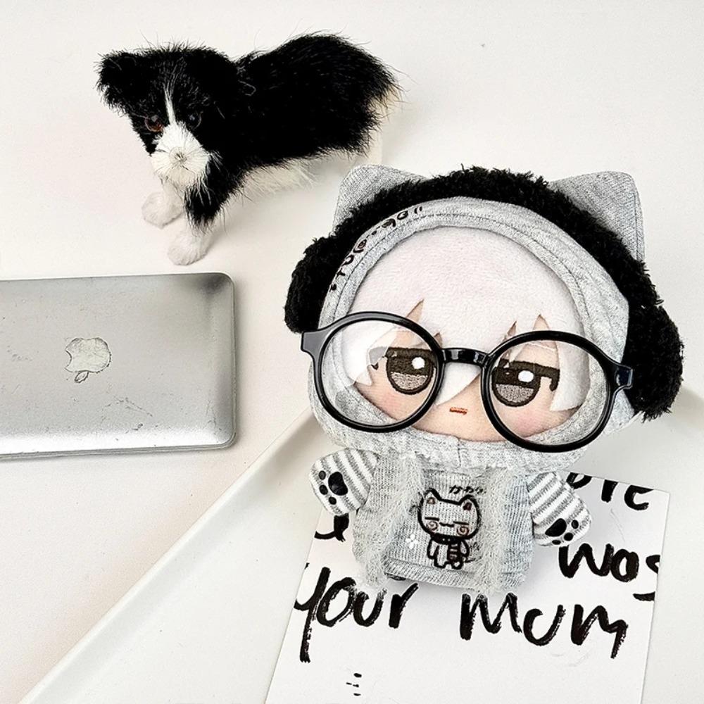 10cm Baumwollpuppe Niedliche Kleidung 10cm Nunu Puppe Exquisit Keine Attribute Lässiger Hoodie Mit Brille Zubehör