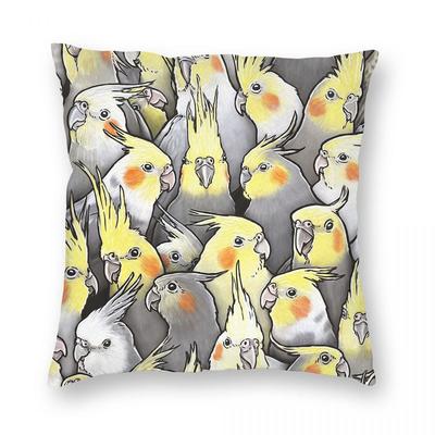 Cockatiels Galore Square Pillowcase Pillow Cover Cushion Throw Pillow for Home Sofa Living Room