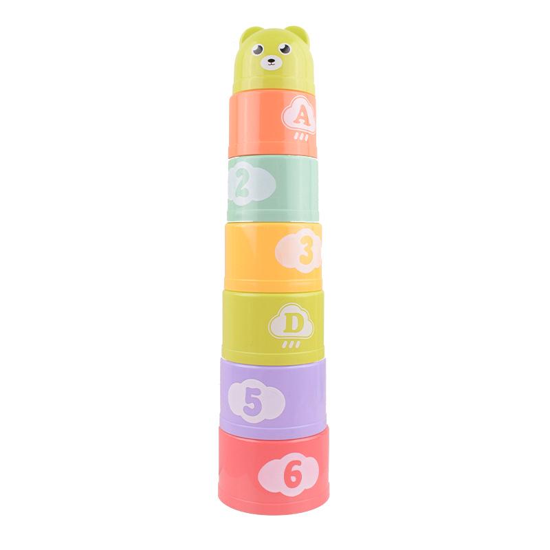 Rainbow Tower Stacking Cups: Educational Toys for Infants & Toddlers