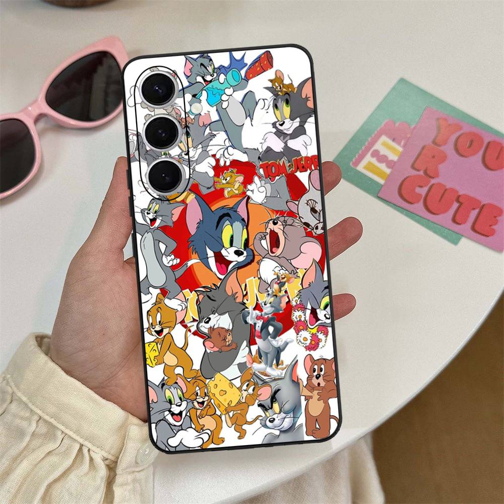 

Animated T-Tom And J-Jerry Phone Case For Samsung S 20 21 22 23 Lite Plus Ultra Clear Mobile Cover Funda Samsung S20 5G