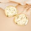 Ingemark Hyperbole Big Irregular Round Texture Stud Earrings Women Vintage  Punk Metal Pierced Earrings 2026 New Year Jewelry