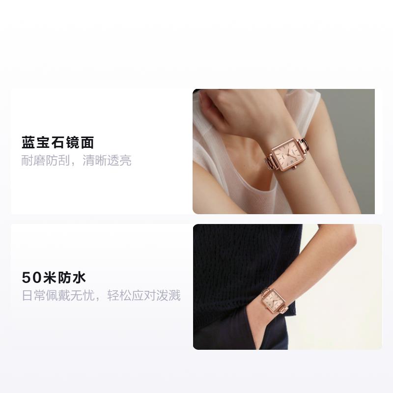 Casio SHEEN Sapphire Mirror Square Design Simple Gold Coating Ultra-thin Waterproof Quartz Movement Stainless Steel Strap Japanese SHE-4537PG-4AUPRD