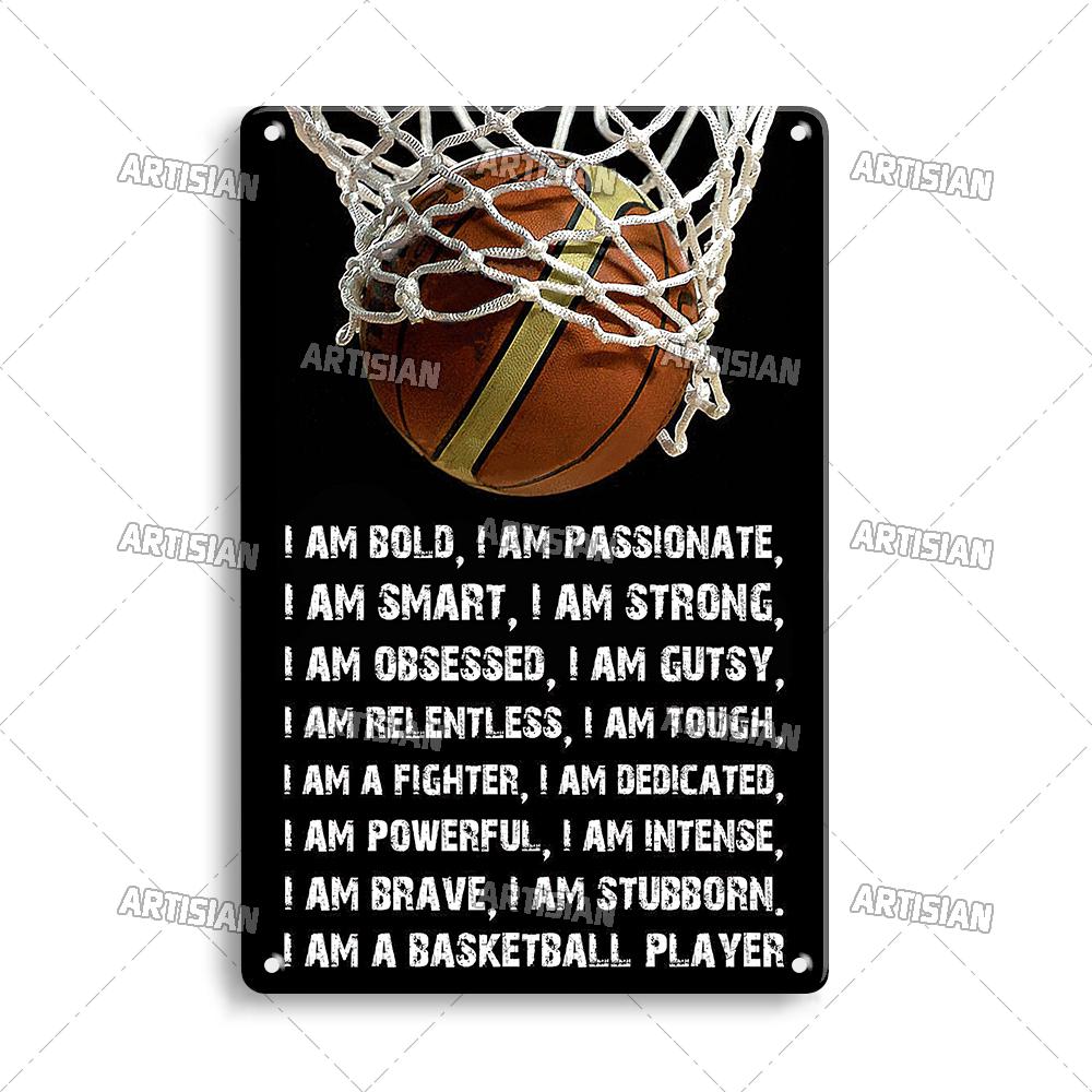 Artisian SPORT Metal Sign Hockey Tin Poster Football Decorative Plate Basketball Baseball Tin Plaque  Wall Decor Garage Bar Pub