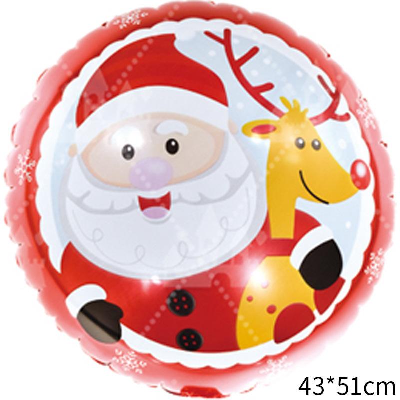 Christmas Balloons Special-Shaped Aluminum Film Balloons Santa Claus Merry Christmas Arrangements Christmas Eve Decorations