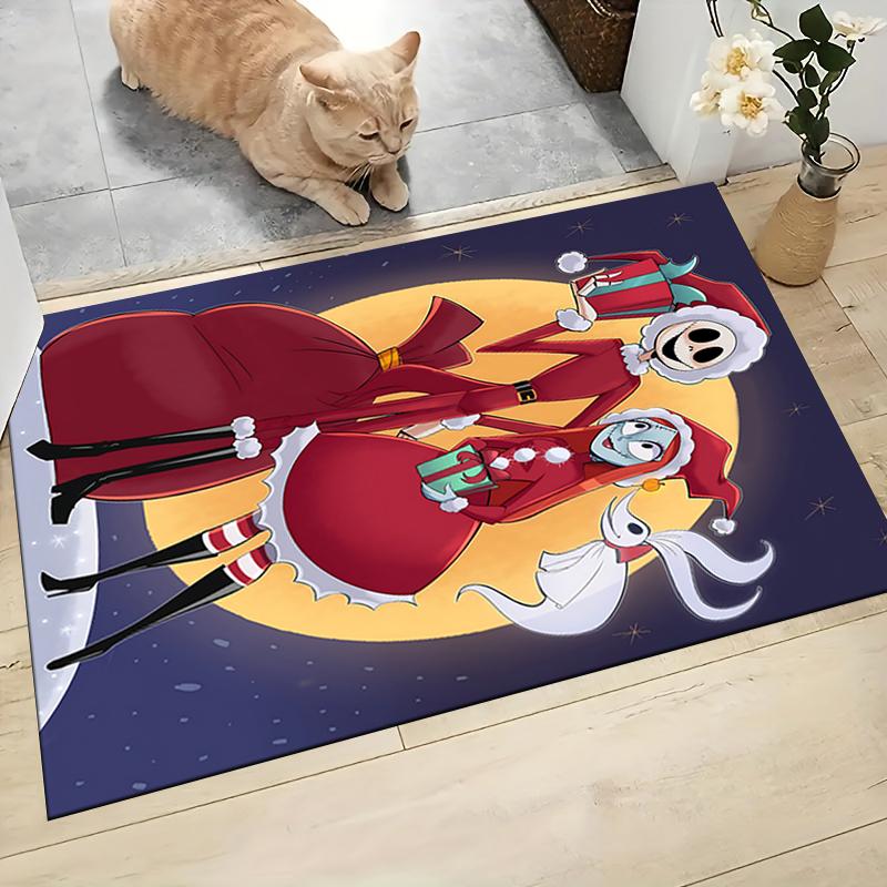 1Pc Christmas Nightmare Before Christmas Carpet Rug Soft Washable Antislip Home Living Room Sofa Mats Personalized Christmas Rug