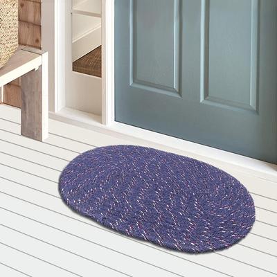 Ovale Fußmatte aus Baumwolle für Veranda/Küche/Badezimmer/Waschküche