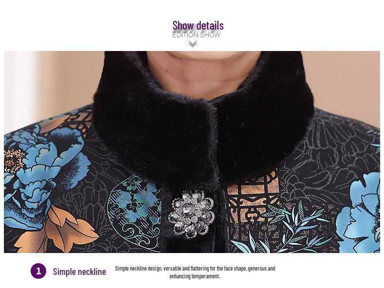 Women's Winter Mink Coat with Velvet Lining – Elegant and Fashionable for Middle-Aged and Elderly Women