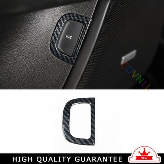 Back Door Tailgate Switch Cover Trim Fit For Cadillac CT6 2016- Carbon Fiber