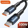 Toocki 100W PD Type-C Fast Charging Cable for Xiaomi, Samsung, Huawei, Apple