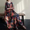 Xitao Pleated Print Flower Dress ZMY1125