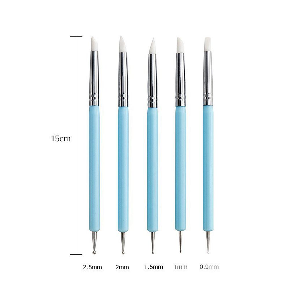 

5/10Pcs Silicone Clay Sculpting Tools for Brush Modeling Dotting Nail Art Pottery Clays Tool DIY Carving Ceramics Sculpture