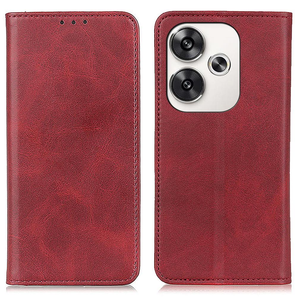 

Для Xiaomi Poco F6 5G/Redmi Turbo 3 5G Захисний чохол зі штучної шкіри з магнітною застібкою, гаманець, чохол для телефону Red