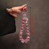 New Butterfly Sparkling Diamond Phone Chain Anti-loss Portable Colorful Beaded Hanging Bag Keychain Short Phone Charm