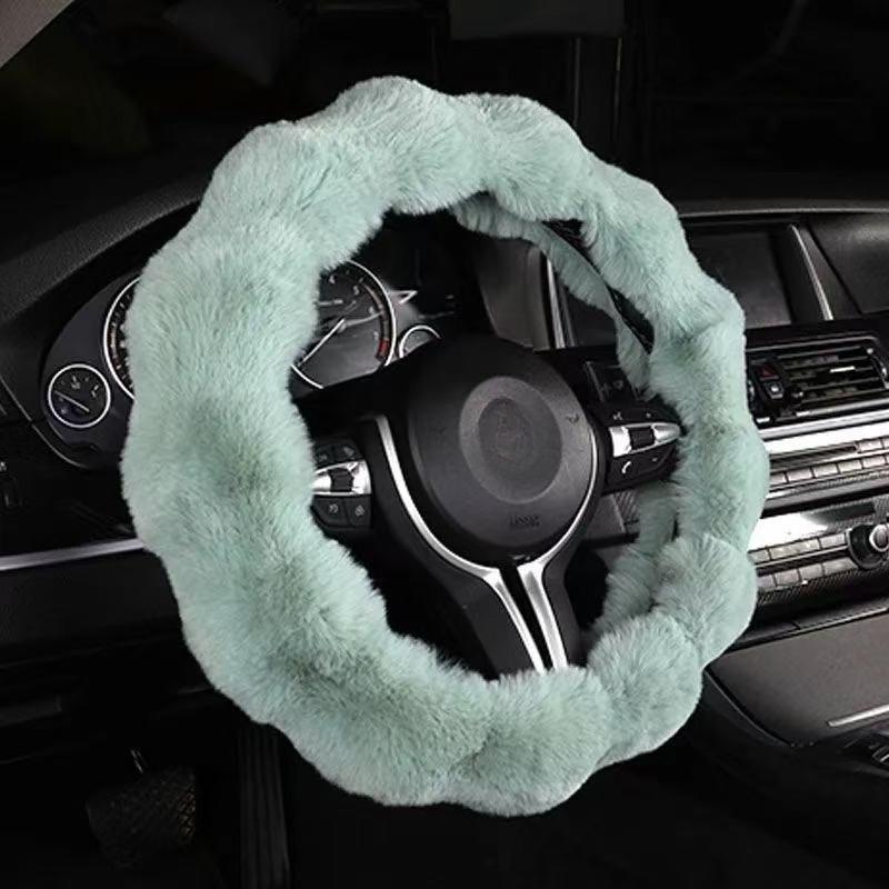 Soft Fluffy Steering Wheel Cover Non-Slip Grip Universal Car Interior Accessory