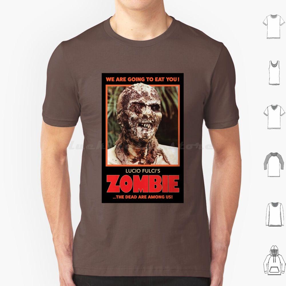 Lucio Fulcis ZombieRed T Shirt 6xl Cotton Cool Tee Luciofulci Fulci Horrormovie Horror Movies Zombies Zombie
