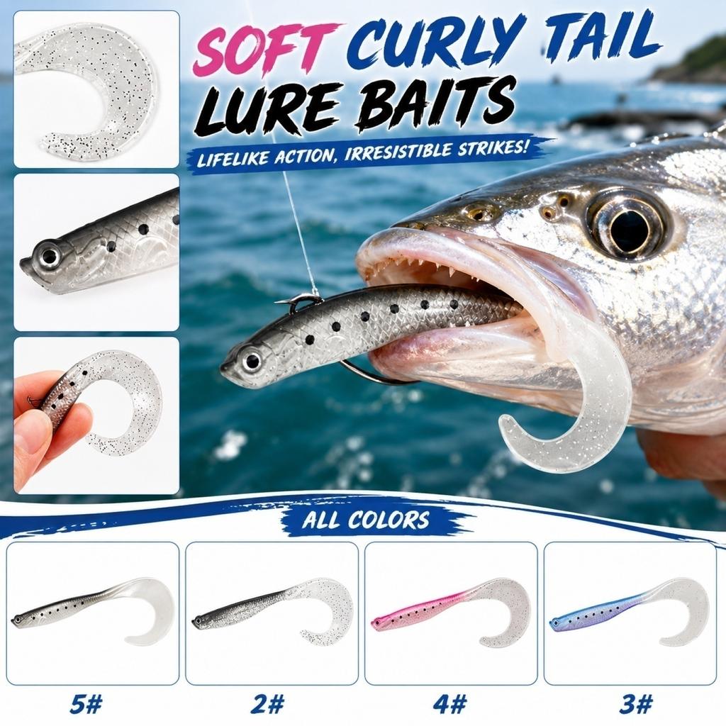 Soft Plastic Fishing Lure Realistic Fish Shape Artificial Bait for Freshwater and Saltwater Angling Applications