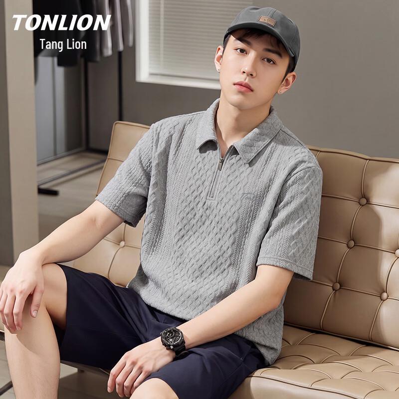 TonLion Men s Short-Sleeve Polo Shirt 2XL