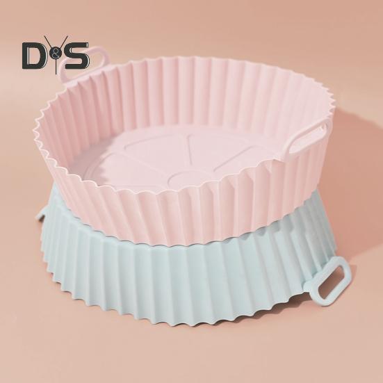 Silicone Frying Liners Air Circulation Baking Tray Dual-sided Cooking Pan Grease-free Air Fryer Basket Kitchen Accessory