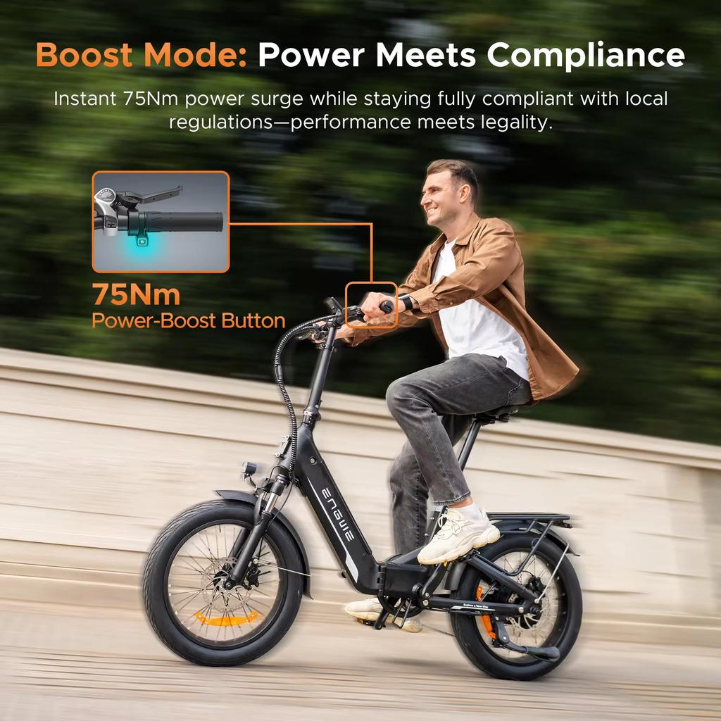 ENGWE L20 3.0 Boost 250W 48V 13.5Ah Battery, Full Suspension, Hydraulic Disc Brakes, 7-Speed Shimano Gears, Up To 140 Km Long Range
