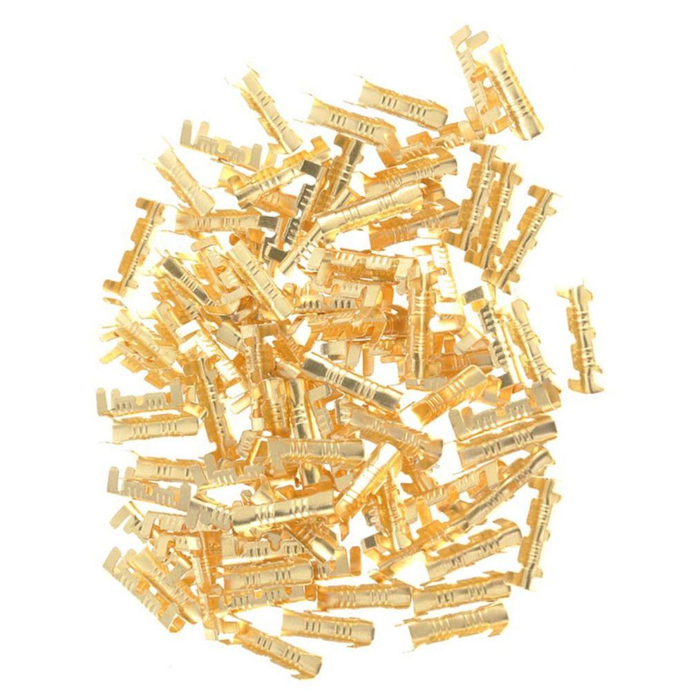 100 PCS Non-Insulated Crimp Terminals Brass Wire Connector U-Shaped Terminal  Electricity