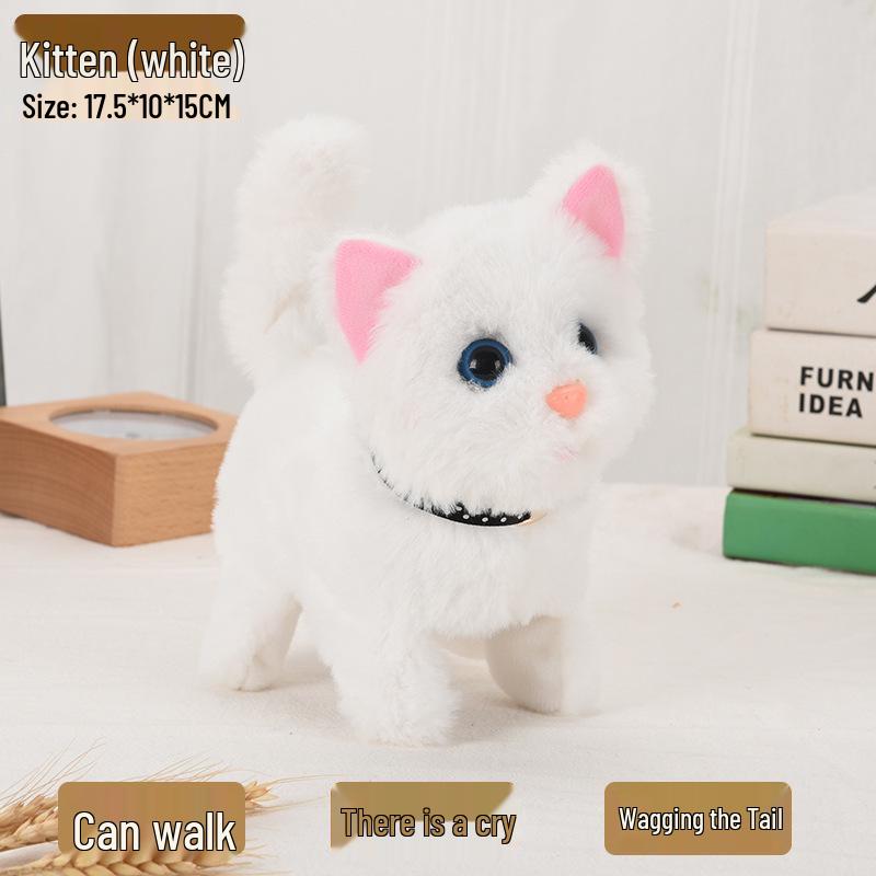 Interaktives laufendes und miauendes Plüschkätzchen-Spielzeug - Perfektes Kindergeschenk