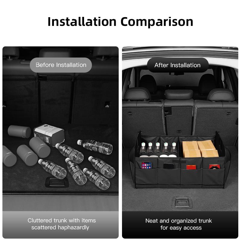 Oxford Cloth Car Trunk Storage Box For Volvo V60 V40 XC90 S60 C30 V50 V70 S90 Large Capacity Foldable Organizer Bin Car Supplies apa123