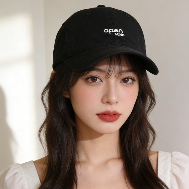 Spring And Summer Letter Embroidered Peaked Cap Female Face Small Baseball Cap Couple Versatile Sun Hat Tide