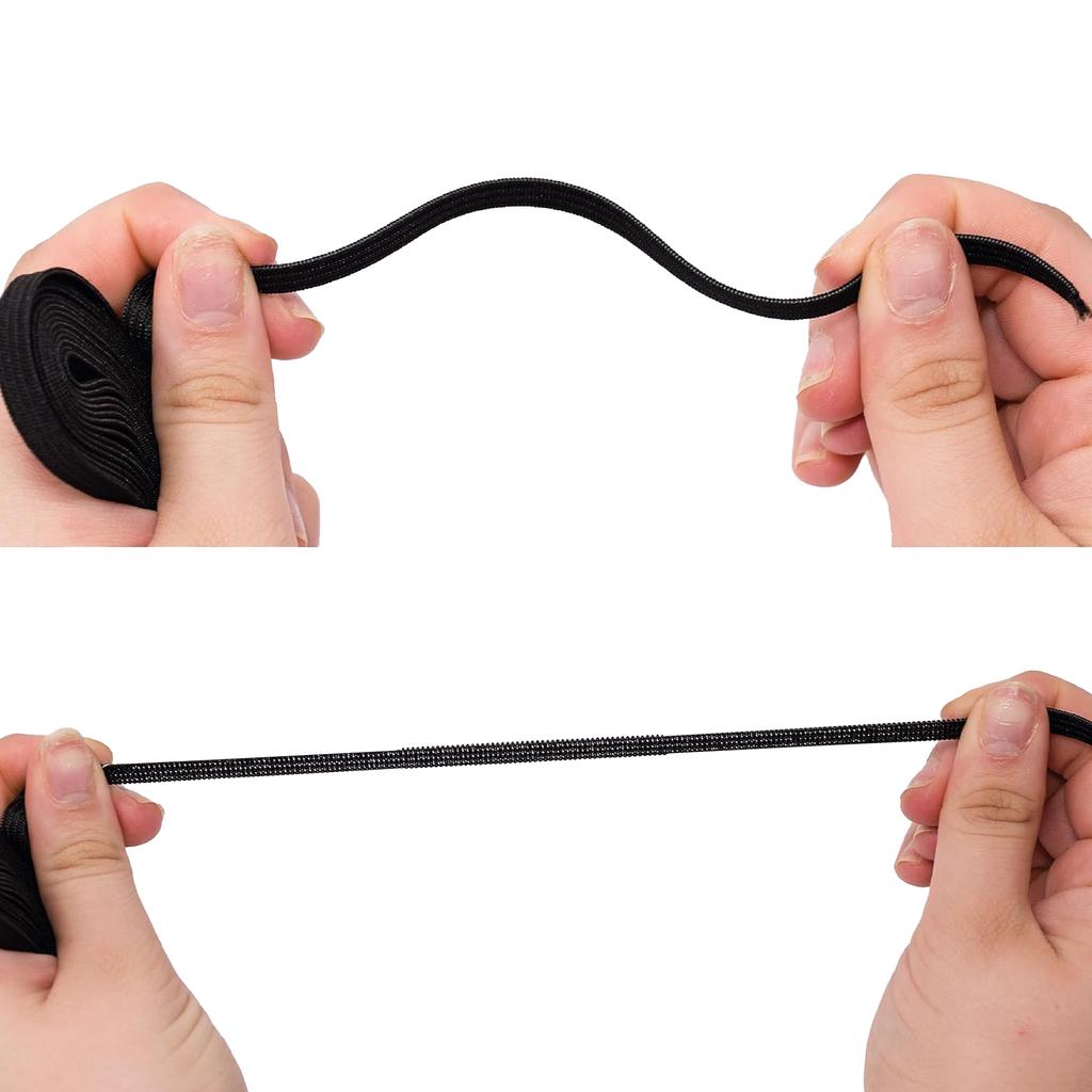 Korbond Elastic Black 6mm X 3m