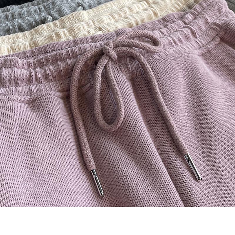 2025 Lato Damskie Szorty Casual o Średniej Długości z Wysokim Stanem i Szerokimi Nogawkami