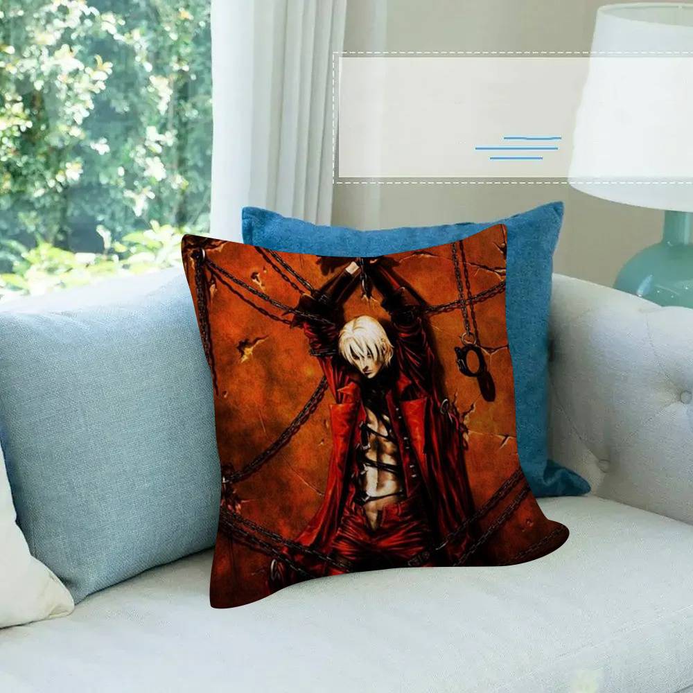 Famous Anime DDevil May Cry   Cushion Cover x Polyester Sofa Cushions Decorative Throw Pillows Home Decoration Pillowcover