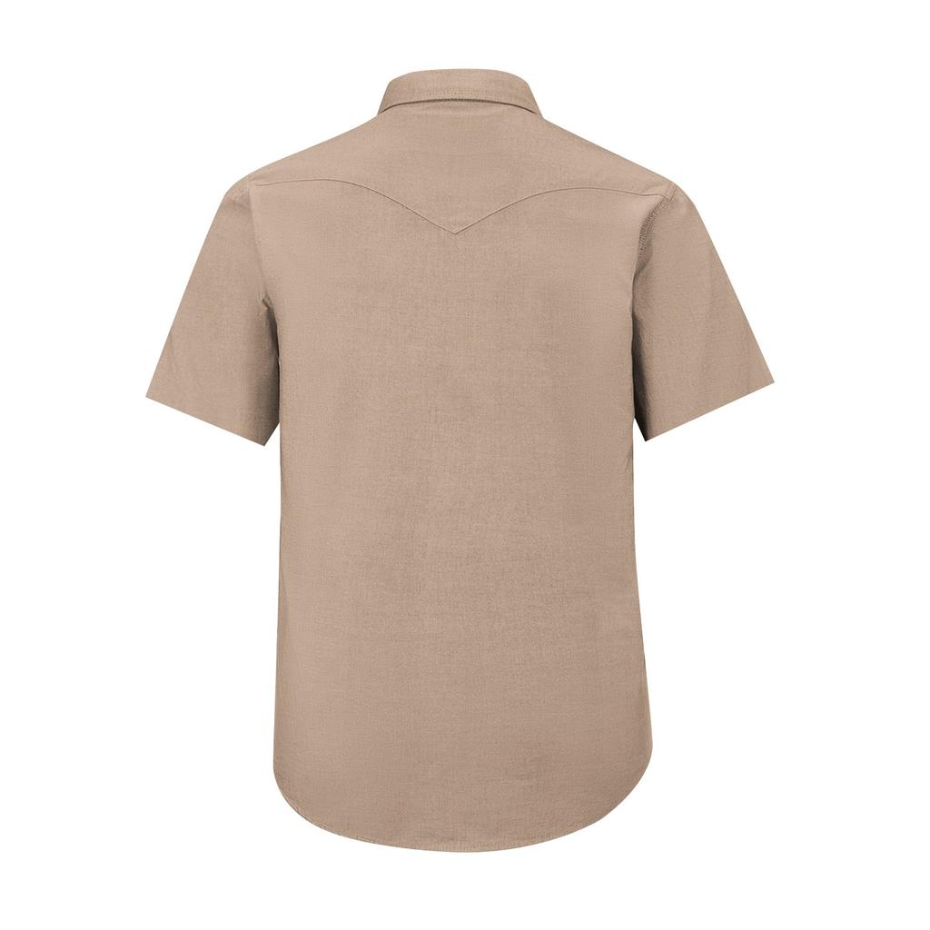 Pánské módní s klopou a krátkým rukávem ležérní top délky po ramena