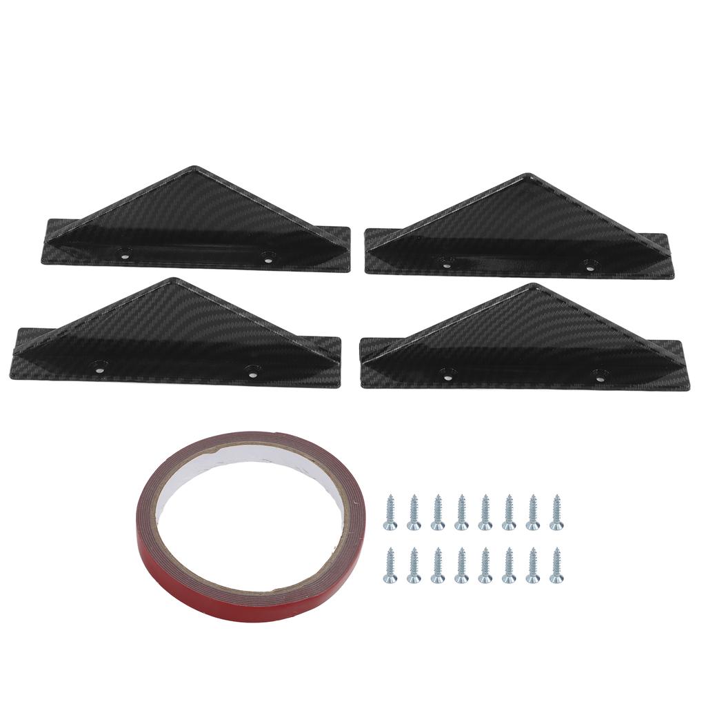 Universal Heckstoßstangenlippe Diffusor Kit Schwarz Heckstoßstangenspoiler Auto Modifiziertes Styling Zubehör