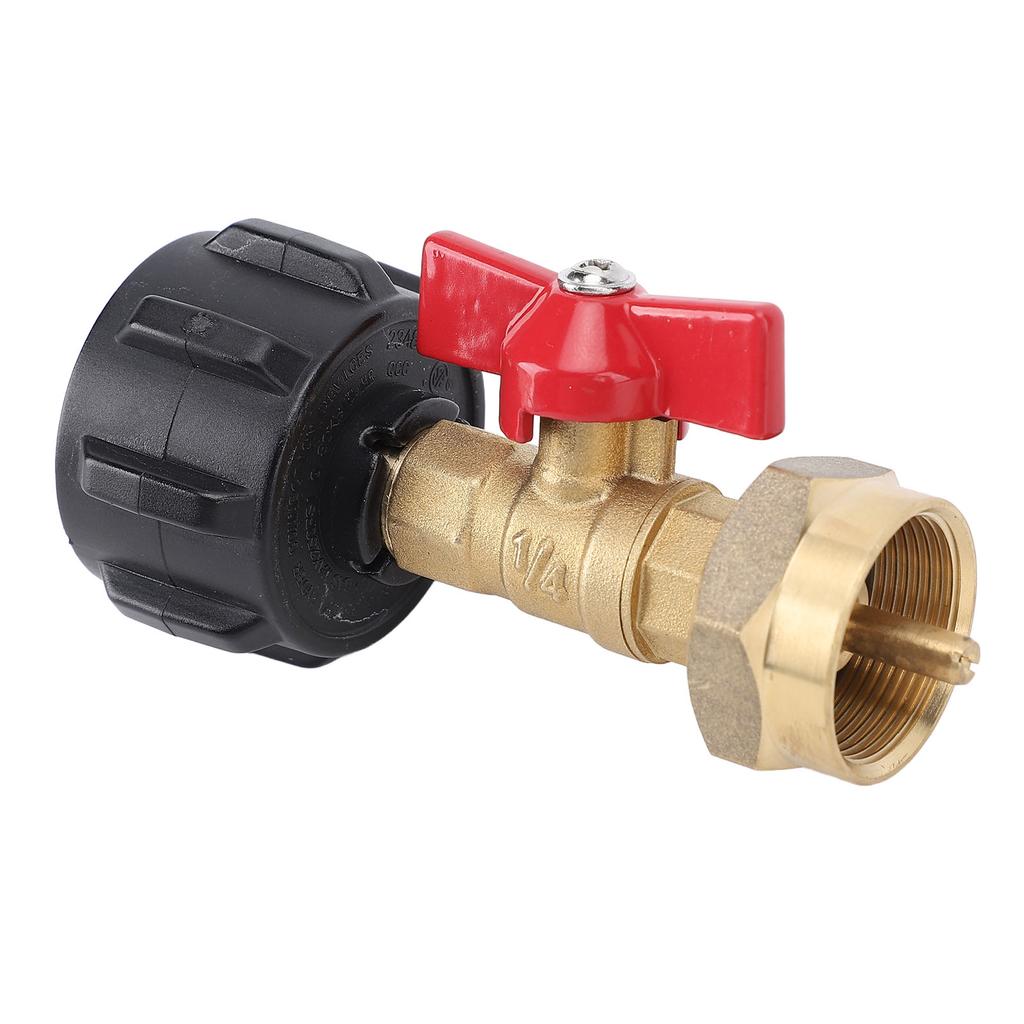 QCC1 Tank Refill Adapter with Shut On Off Controller Ball Valve Gas Easy Filler for 1lb Cylinder