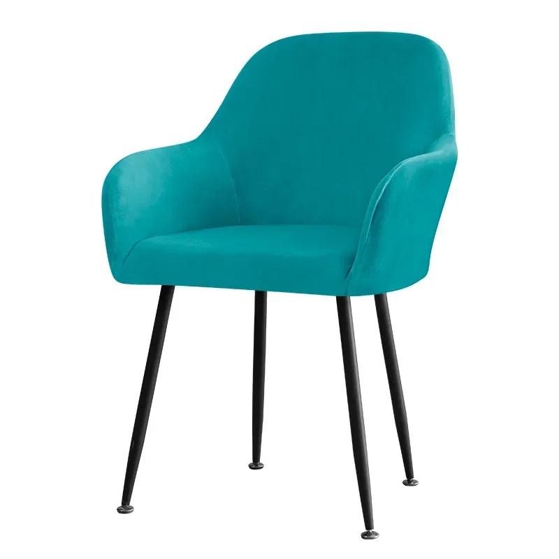 Velvet  Arm Chair Cover Elastic Dining Chair Slipcovers Colorful Washable Chairs Covers Office Seat Covers Home Seat Slipcover