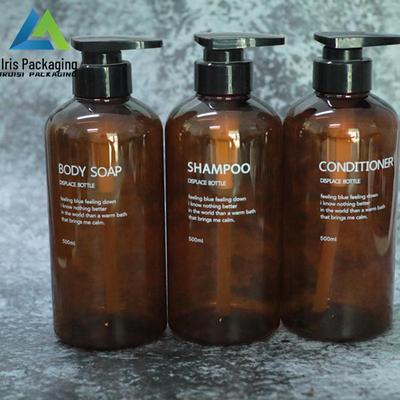 500ml Thick Wall Shampoo and Shower Gel Bottle Set with Round Shoulders