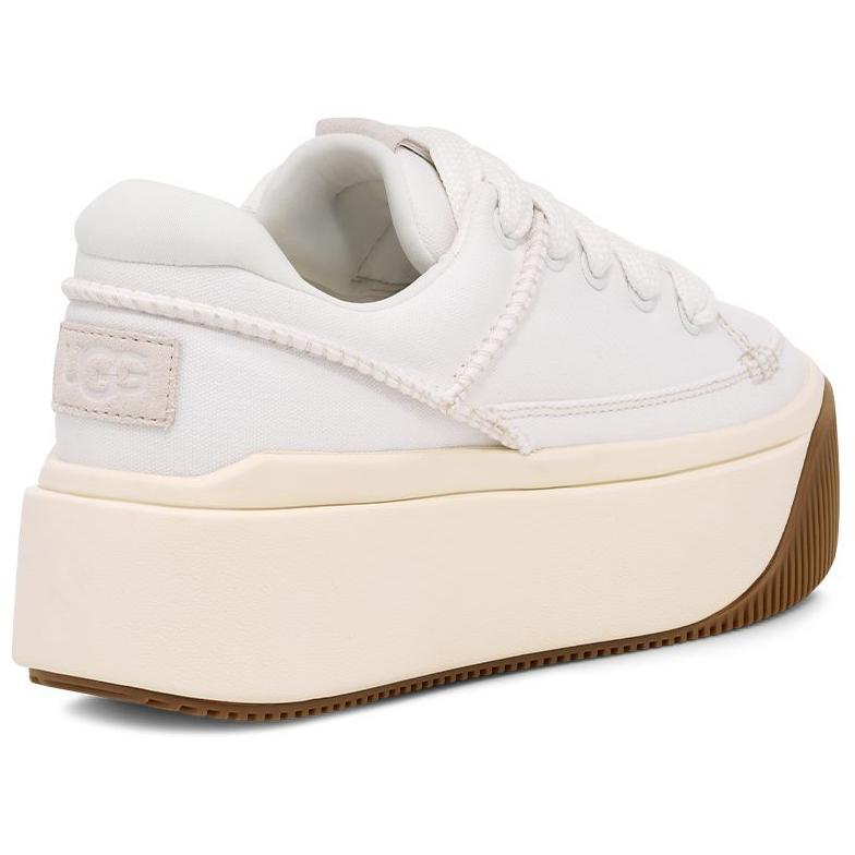 UGG Fashion Platform Fabric Stylish Comfortable Non-Slip Wear-Resistant Increased Height Low-Top Sneakers Women sneakers White 1167499-WHT