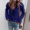 Autumn and Winter New Sweater Women's Fashionable Versatile Street Wear V-neck Knitted Top