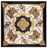 90*90cm Luxury Brand Women Silk Scarfs Royal Style Square Scarves Horseshoe  and Chain Printing Shawls For Ladies