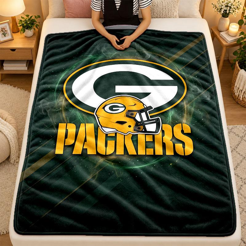 Flannel BlanketGreen Bay Packers Warm Soft Throw Blanket for Indoor Sofa Bed Living Room Use
