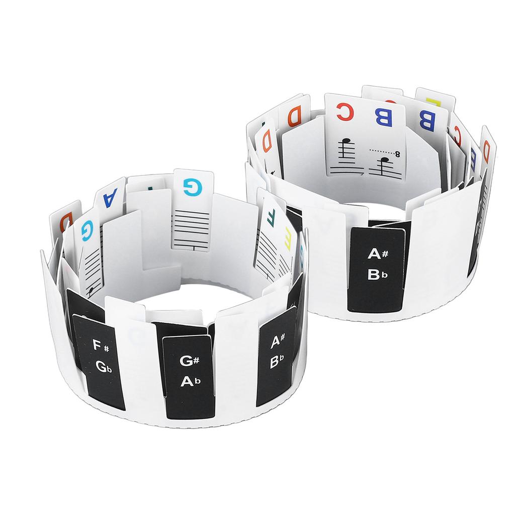 Removable 88 Key Piano Keyboard Note Labels Colorful Notes Guide Letters Stickers for Kids Beginner Learning