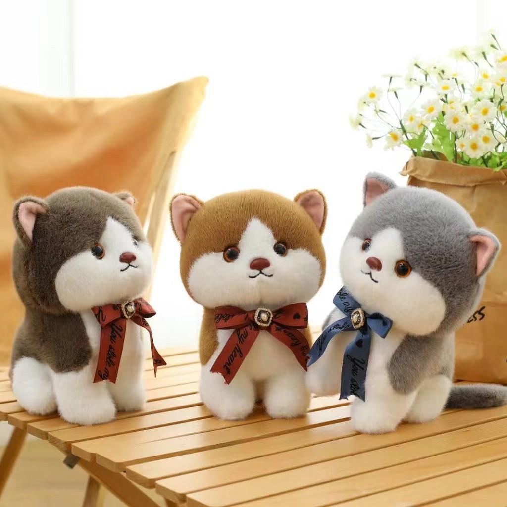 Plush Cat Fluffy Toy Cute Tricolor Cartoon Girl Children Birthday Holiday Gift
