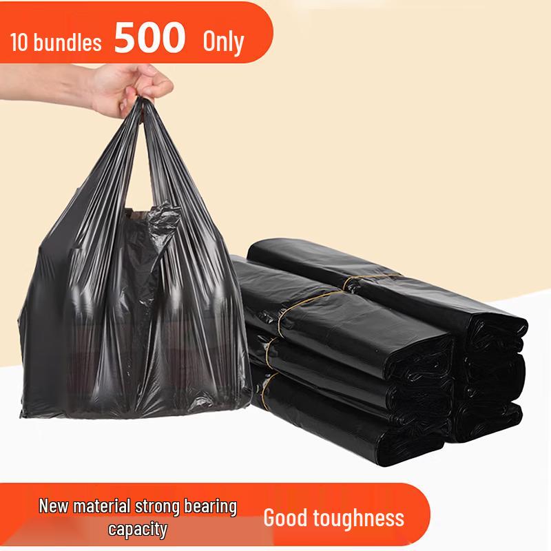 Black Vest-Style Trash Bags