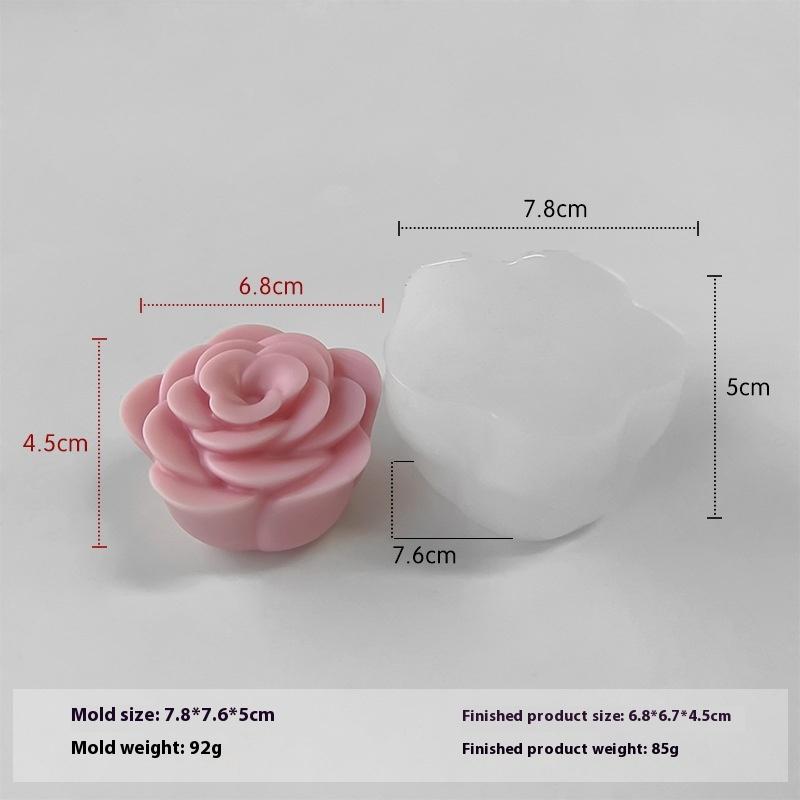 Diy Rose Flowers Silicone Mold Handmade Aroma Candle Gypsum Form Ornaments Mould Soap Candle Making Supplies