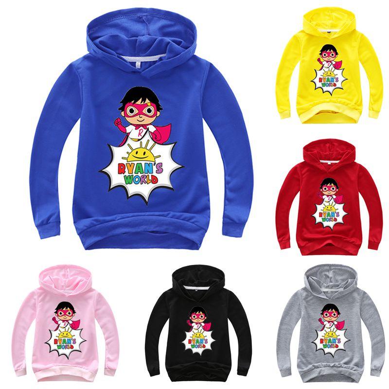 Felpa Cartone Animato per Bambini Ryan's World Morbida Comoda Maglione a Manica Lunga Pullover