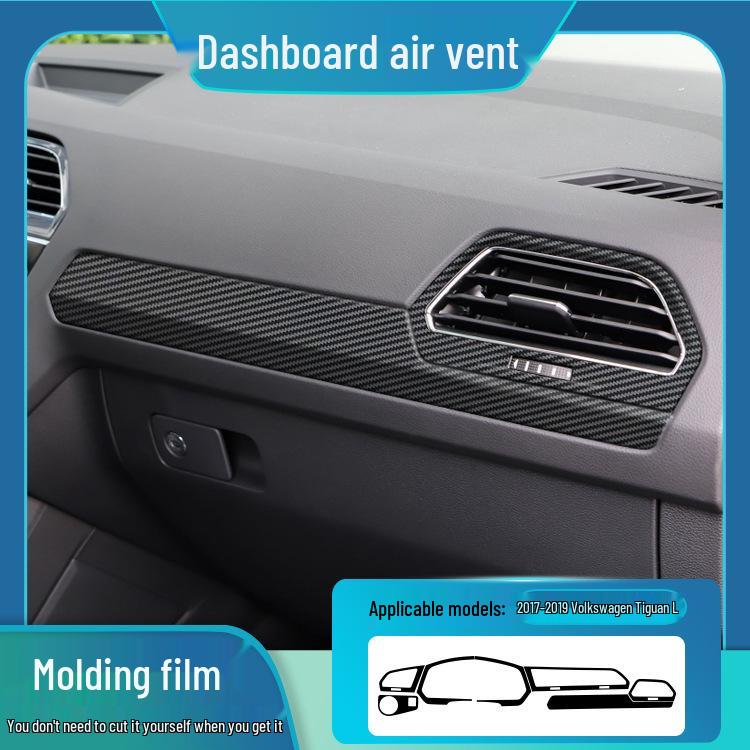 Volkswagen Tiguan 10-17 Innenraum Kohlefaser Kratz- & Trittschutz Konsole & Tür Kit