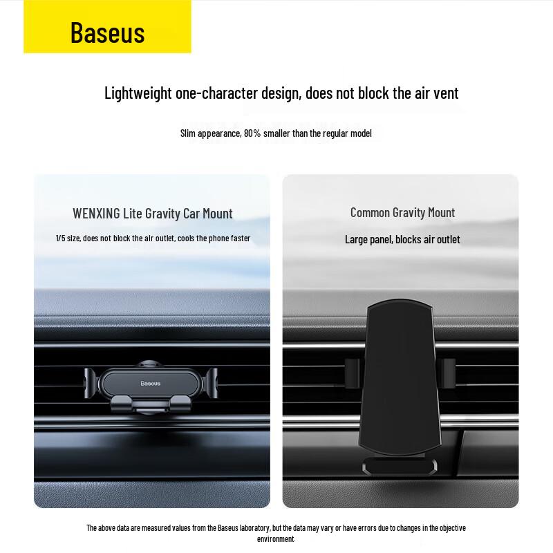 Baseus Suport Gravity pentru Telefon pentru Gura de Ventilație Auto