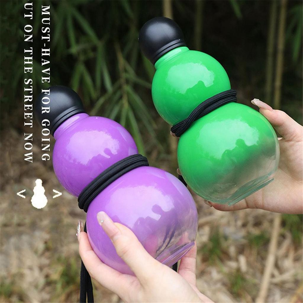Chinese Retro-Inspired Gourd Style Water Bottle 800ML Gourd Water Bottle Large Gourd Travel Water Bottle for Gym Red