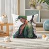 One Piece Jinbe Helmsman Anime Plush Pillow Cover Soft Short Plush Cushion Cover For Sofa Bedroom Home Decor Gift Decoration