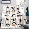 1PC PINGU Print Flannel Blanket, High Quality All Seasons, Home Decor, Warmth and Comfort, Perfect for Christmas Gifts